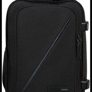 American Tourister Take2Cabin, bolsa de cabina Ryanair de 25 x 20 x 40 cm, 24 L, 0,40 kg, equipaje de mano, mochila de avión en forma de subsuelo, negra (negra)