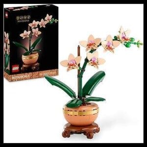 LEGO Botanicals Miniorquídea - Idea de Regalo para San Valentín - Orquídea Flor y Planta Artificial para Decoración del Hogar y Salón- Maqueta para Construir para Adultos 10343