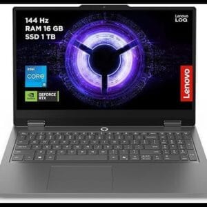 Lenovo LOQ Essential Gen 11 - Ordenador Portátil Gaming IA 15.6'' FHD (Intel Core i5-13450HX, NVIDIA GeForce RTX 5050, 16GB RAM, 1TB SSD, 144 Hz, Wi-Fi 6, Sin Sistema Operativo) QWERTY Español - Gris