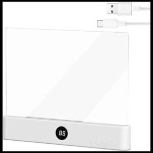Luz de lectura, regulable con temporizador, panel transparente de 3 colores, panel de luz LED para libros, lámpara de mesita de noche, para mujeres, niños, lectores, hogar, viajes, oficina