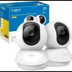 Tapo C210(2-Pack) - Cámara IP WiFi 360° Cámara de Vigilancia 2K (3MP),Visión Nocturna Admite Tarjeta SD hasta 512 GB, Detección de Movimiento, Control Remoto, Compatible con Alexa