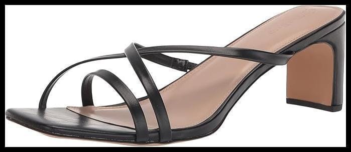 The Drop Amelie Sandalia de Tiras Con Tacón Y Puntera Cuadrados - Heeled Sandal Mujer